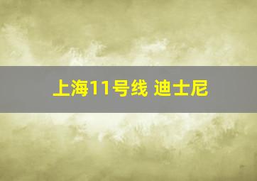 上海11号线 迪士尼